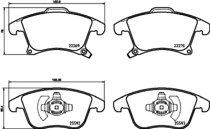 Комплект тормозных колодок HELLA 8DB 355 025-201