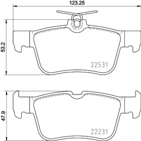 Комплект тормозных колодок HELLA 8DB 355 025-491