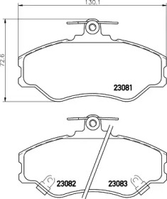 Комплект тормозных колодок HELLA 8DB 355 029-011