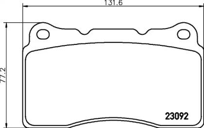 Комплект тормозных колодок HELLA 8DB 355 027-431