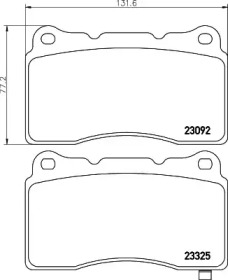 Комплект тормозных колодок HELLA 8DB 355 030-111