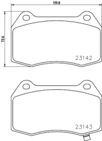 Комплект тормозных колодок HELLA 8DB 355 021-931