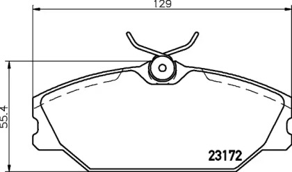 Комплект тормозных колодок HELLA 8DB 355 019-391