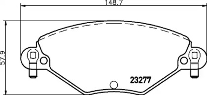 Комплект тормозных колодок HELLA 8DB 355 019-411