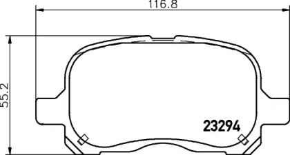 Комплект тормозных колодок HELLA 8DB 355 029-021