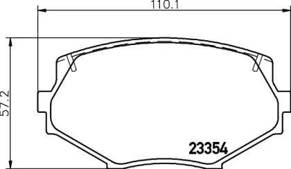 Комплект тормозных колодок HELLA 8DB 355 016-861