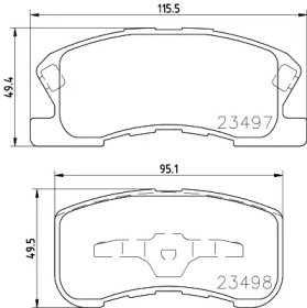 Комплект тормозных колодок HELLA 8DB 355 029-371