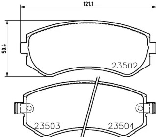 Комплект тормозных колодок HELLA 8DB 355 027-571