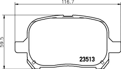 Комплект тормозных колодок HELLA 8DB 355 027-601