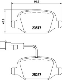 Комплект тормозных колодок HELLA 8DB 355 019-961