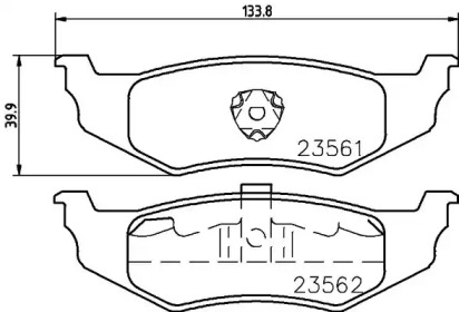 Комплект тормозных колодок HELLA 8DB 355 018-661