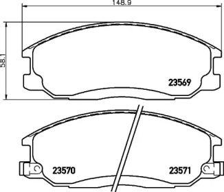 Комплект тормозных колодок HELLA 8DB 355 027-691