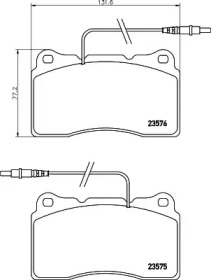 Комплект тормозных колодок HELLA 8DB 355 018-671