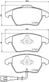 Комплект тормозных колодок HELLA 8DB 355 023-461