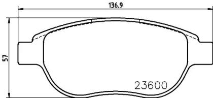 Комплект тормозных колодок HELLA 8DB 355 018-871