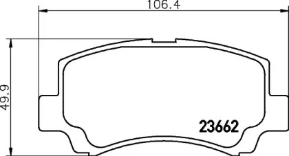 Комплект тормозных колодок HELLA 8DB 355 027-831