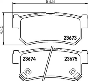 Комплект тормозных колодок HELLA 8DB 355 027-841