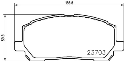 Комплект тормозных колодок HELLA 8DB 355 027-871