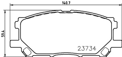 Комплект тормозных колодок HELLA 8DB 355 027-901