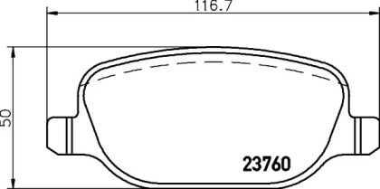 Комплект тормозных колодок HELLA 8DB 355 018-771