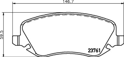 Комплект тормозных колодок HELLA 8DB 355 018-761