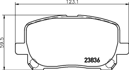 Комплект тормозных колодок HELLA 8DB 355 029-801