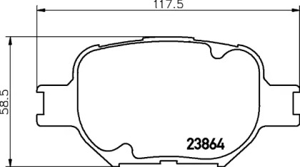 Комплект тормозных колодок HELLA 8DB 355 024-201