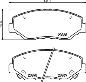 Комплект тормозных колодок HELLA 8DB 355 028-011