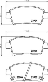 Комплект тормозных колодок HELLA 8DB 355 030-241