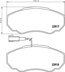 Комплект тормозных колодок HELLA 8DB 355 010-391