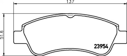 Комплект тормозных колодок HELLA 8DB 355 023-751