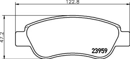 Комплект тормозных колодок HELLA 8DB 355 012-141