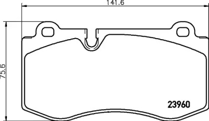 Комплект тормозных колодок HELLA 8DB 355 015-961