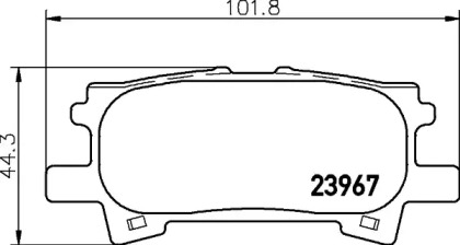 Комплект тормозных колодок HELLA 8DB 355 028-101