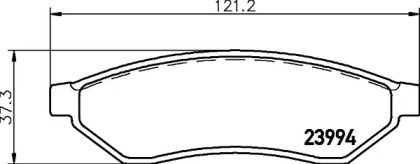 Комплект тормозных колодок HELLA 8DB 355 023-511