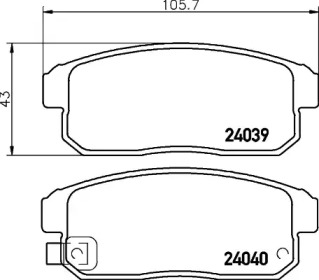 Комплект тормозных колодок HELLA 8DB 355 028-191