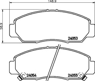 Комплект тормозных колодок HELLA 8DB 355 028-221