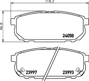 Комплект тормозных колодок HELLA 8DB 355 010-871