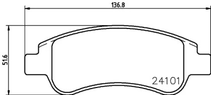 Комплект тормозных колодок HELLA 8DB 355 023-861