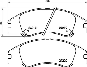 Комплект тормозных колодок HELLA 8DB 355 028-301