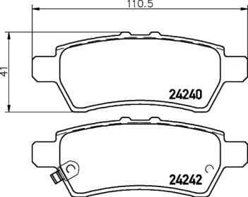 Комплект тормозных колодок HELLA 8DB 355 028-331