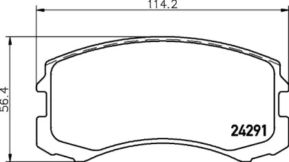 Комплект тормозных колодок HELLA 8DB 355 028-391