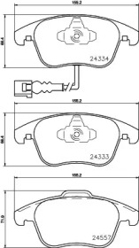 Комплект тормозных колодок HELLA 8DB 355 020-321