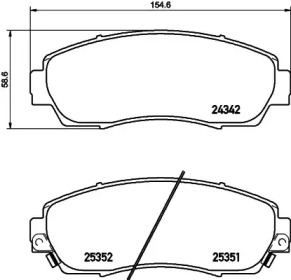 Комплект тормозных колодок HELLA 8DB 355 028-451