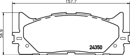 Комплект тормозных колодок HELLA 8DB 355 024-411