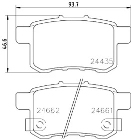 Комплект тормозных колодок HELLA 8DB 355 028-531