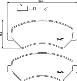 Комплект тормозных колодок HELLA 8DB 355 019-901