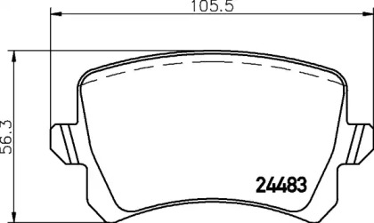 Комплект тормозных колодок HELLA 8DB 355 023-761