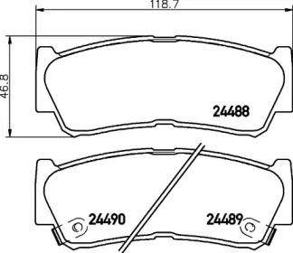 Комплект тормозных колодок HELLA 8DB 355 013-081