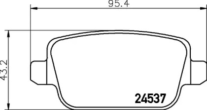 Комплект тормозных колодок HELLA 8DB 355 025-361